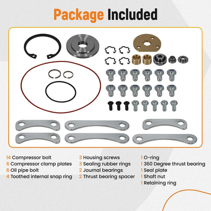 GT35 GT3582 Turbo Journal Bearings Turbocharger Repair Kit for