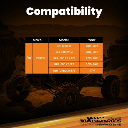 High Clearance Rear Radius Rods Kit for Polaris RZR 1000 XP EPS (2015)