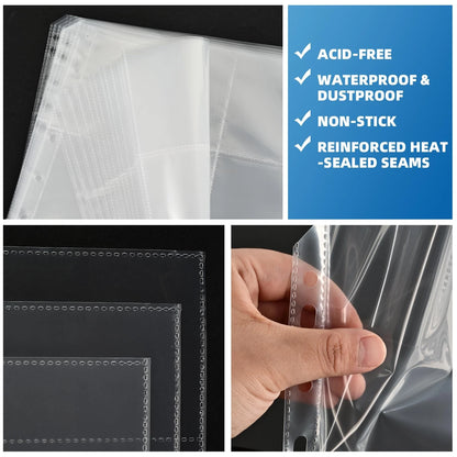 200 Pack 9 Pocket Trading Card Binder Pages for Trading Cards (Holds 3600 Cards)