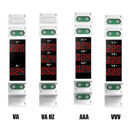 Mini Current Meter Digital Display for AC 80-500V 1-100A Din Rail