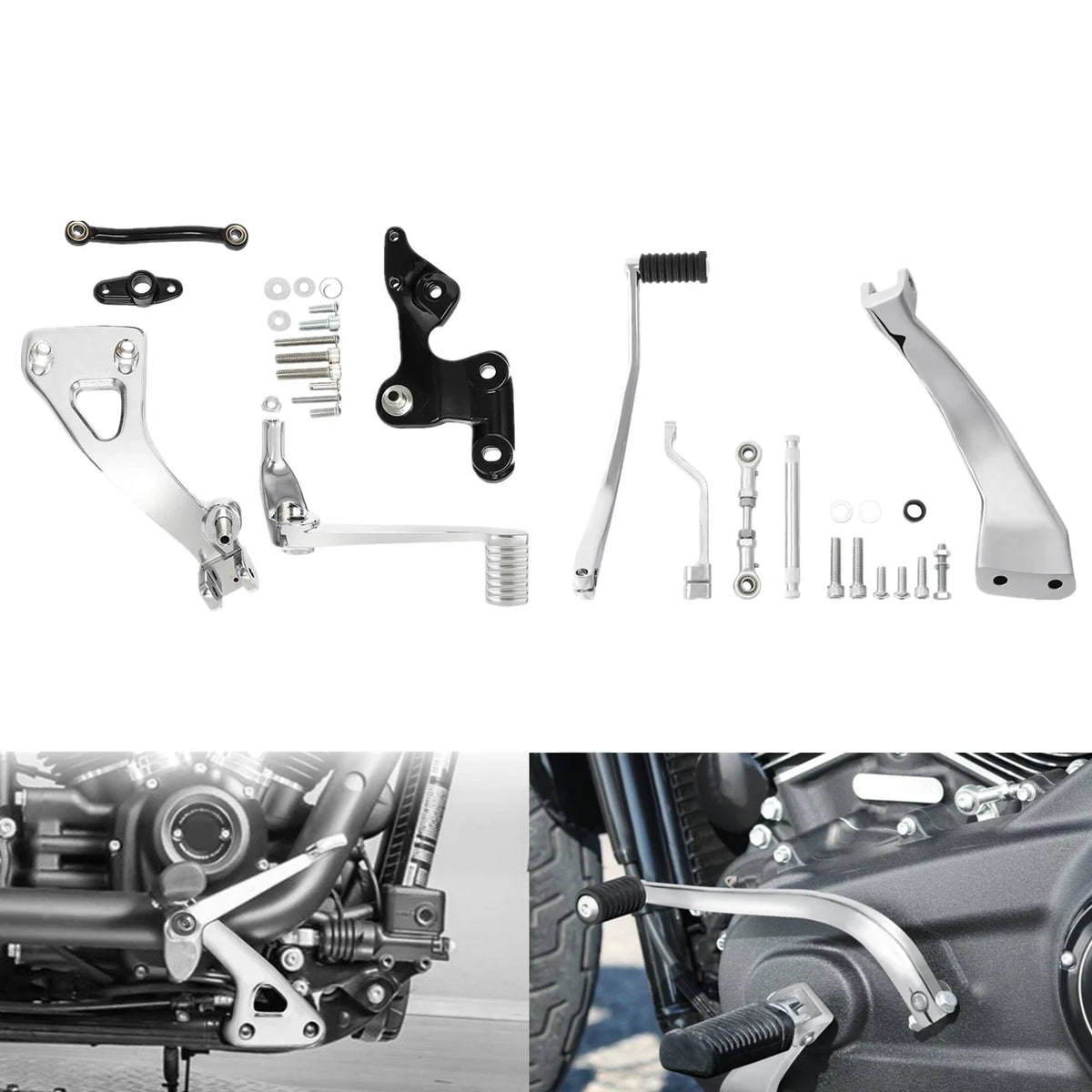 Mid Controls Shift Side Brake Set for Harley Sport Glide Fat Bob (2018–2023)