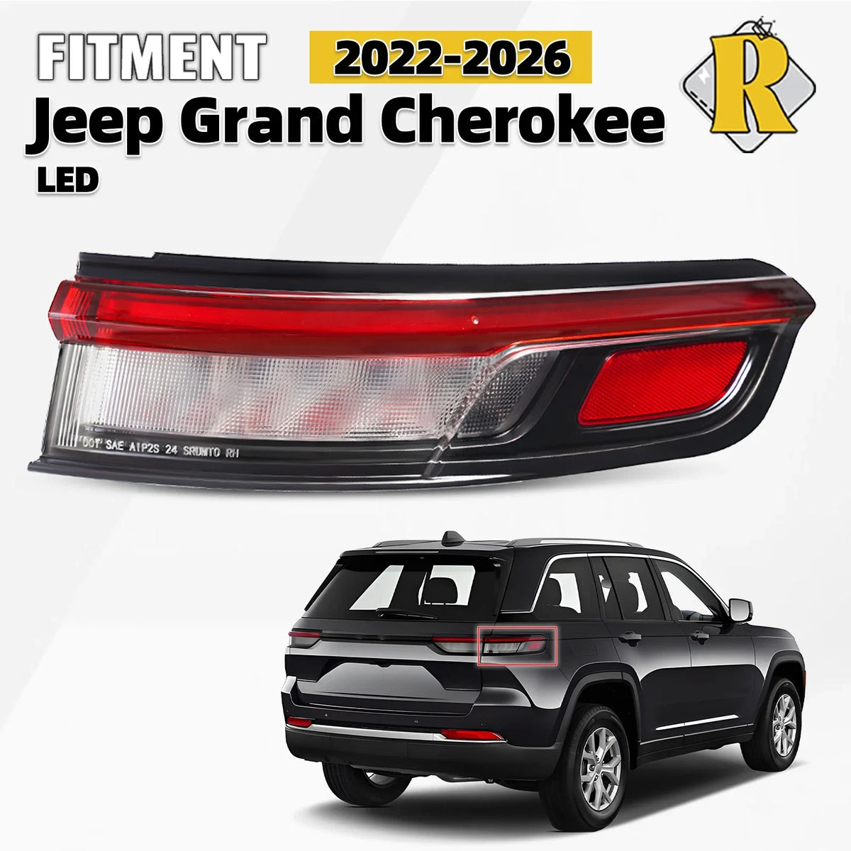 LED Tail Light for Jeep Grand Cherokee (2022–2024) Right Passenger Side