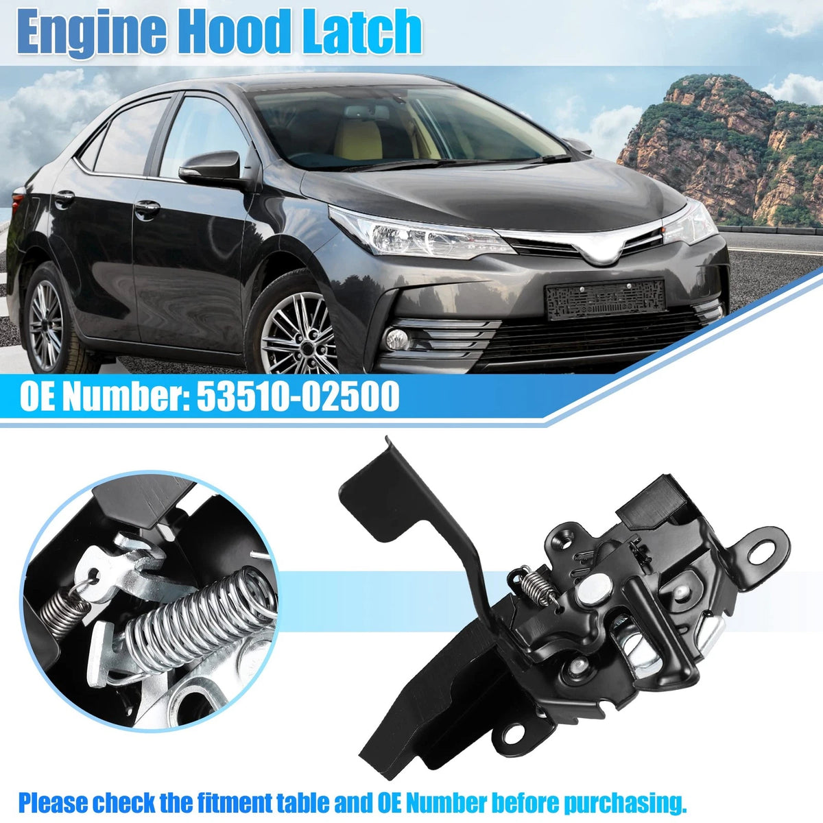 Hood Latch Lock for Toyota Corolla (2014–2017)