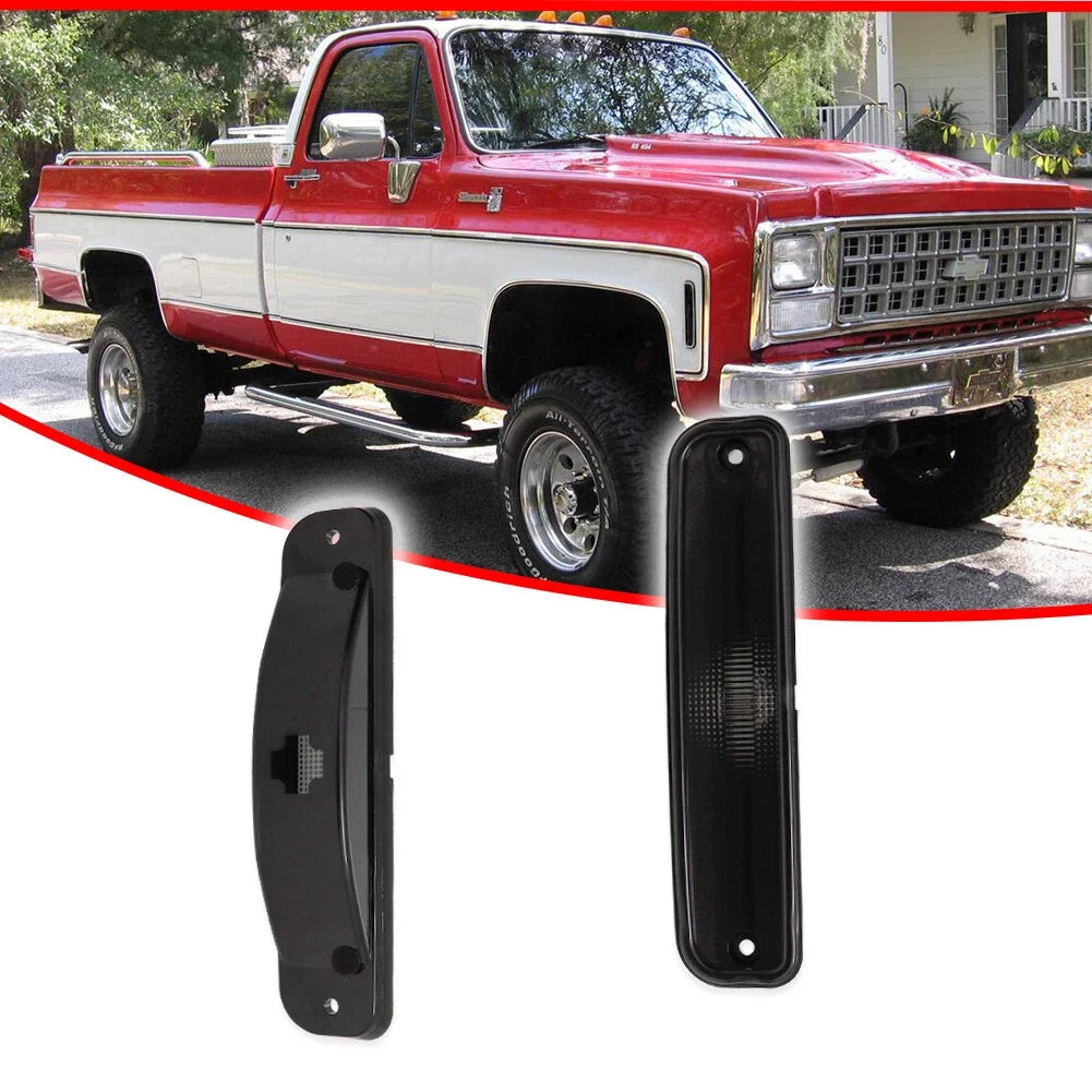 Smoked Front Side Marker Lights for GMC Chevy Pickup Blazer Suburban Jimmy (1973–1980)