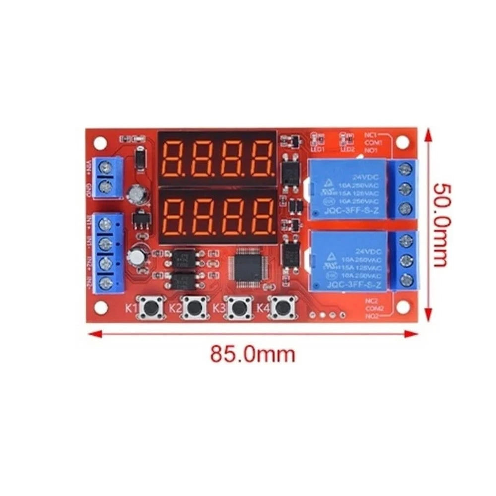 12V 10A Adjustable Time Delay Relay Module Dual Way LED Timer Switch