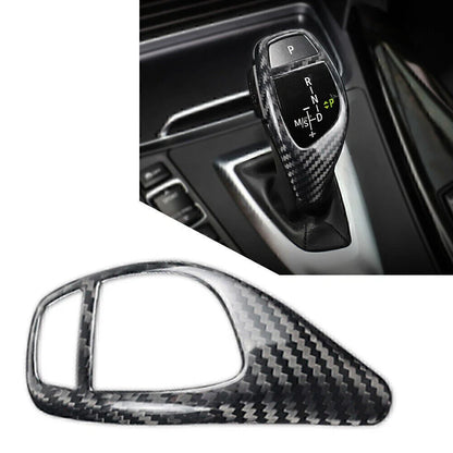 Carbon Fiber Gear Shift Knob Cover Trim for BMW 1 2 3 4 5 6 Series X3 X5 (2000–2023)