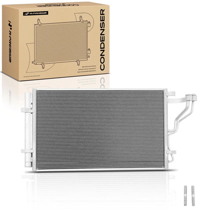 A/C Condenser w/Bracket & Receiver Drier for Hyundai Elantra (2014–2016) 976063X600, 976063X601, 4519