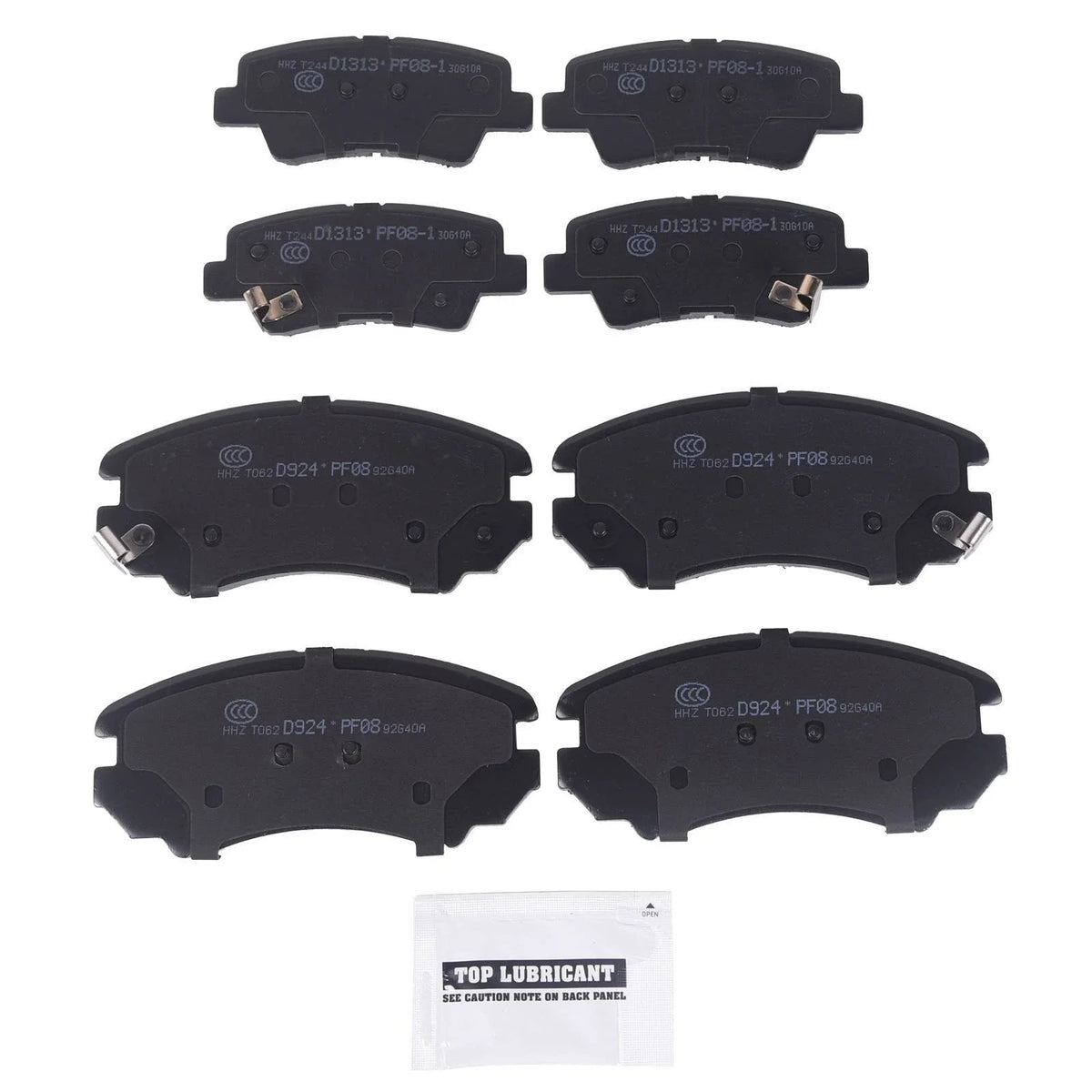 Set of 8 Ceramic Brake Pads for Kia Soul (2010–2013) Hyundai Sonata Elantra