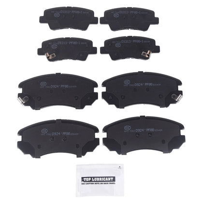 Set of 8 Ceramic Brake Pads for Kia Soul (2010–2013) Hyundai Sonata Elantra