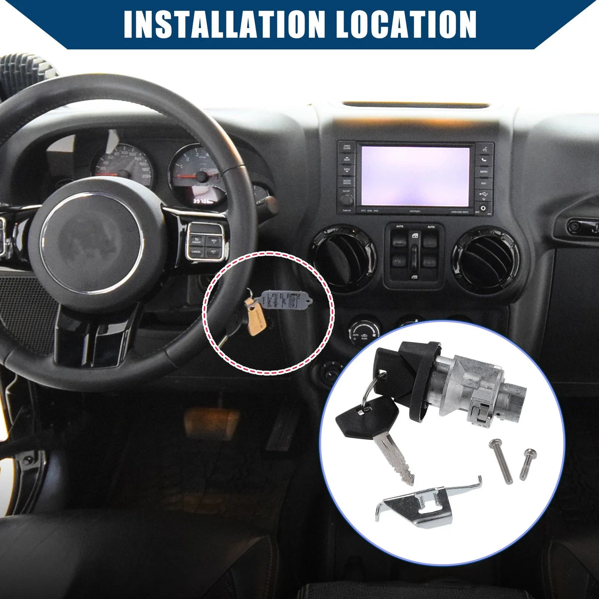 Ignition Lock Cylinder with Keys for Ford Excursion (2000–2005) No.4723289/4778122