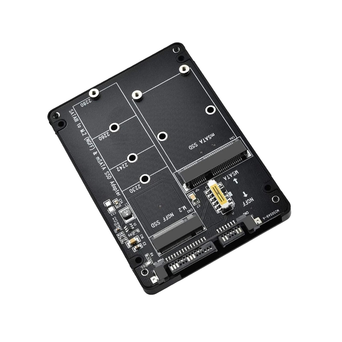 2X Adapter Card 2 in 1 Converter for M.2 NGFF (B/B&M key), MSATA
