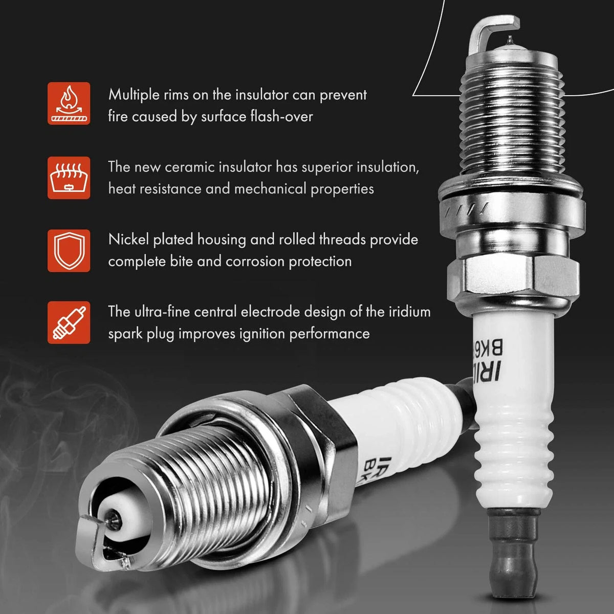 Set of 4 Ignition Coils & Iridium Spark Plugs for Hyundai Accent Kia (2006–2011)