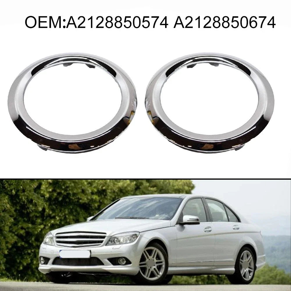 Front Left Fog Light Chrome Trim Ring for W204 W207 (2128850574 2128850674)