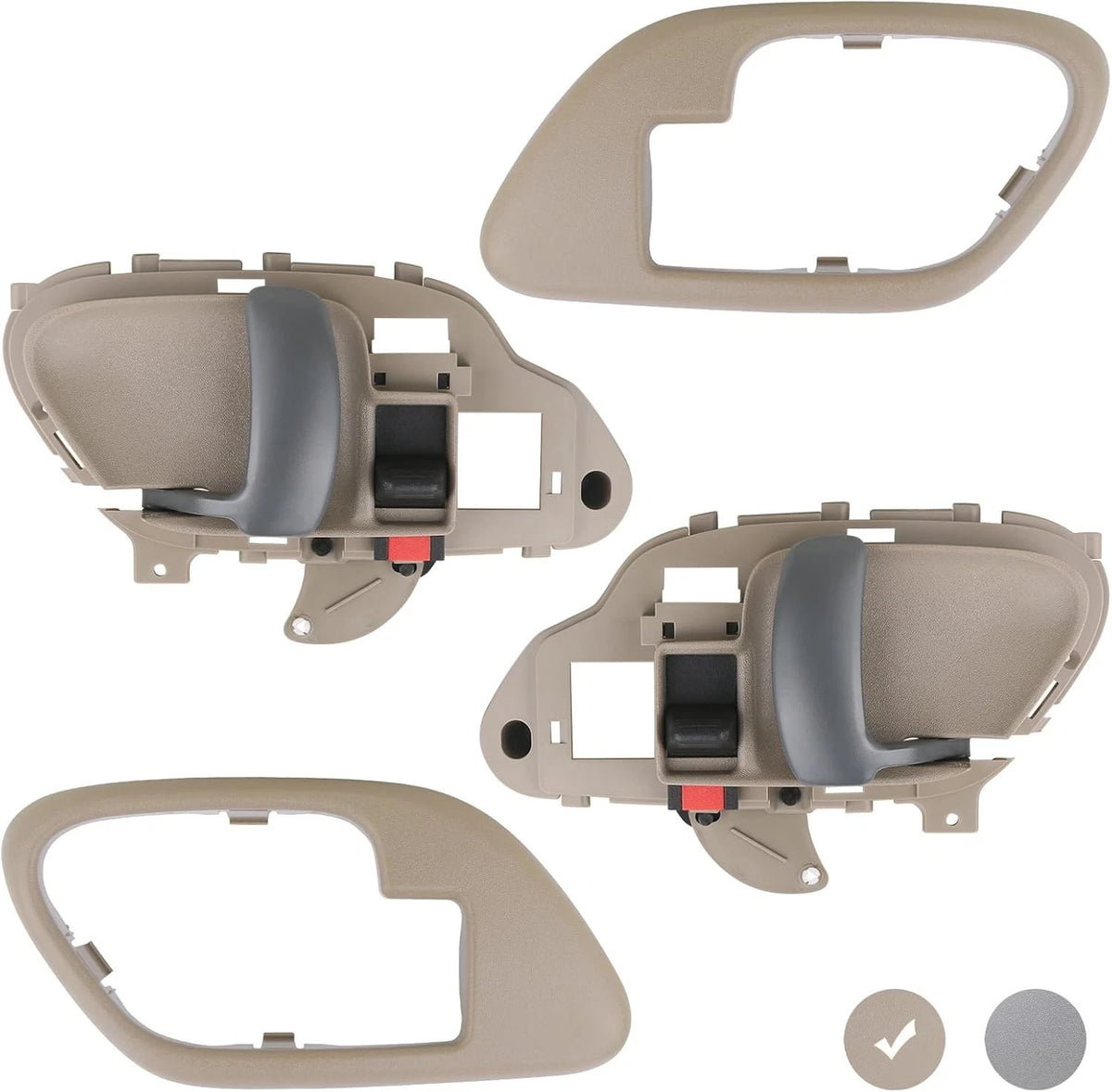 Tan Door Handle & Bezel Kit for Chevy GMC (1995–2002)