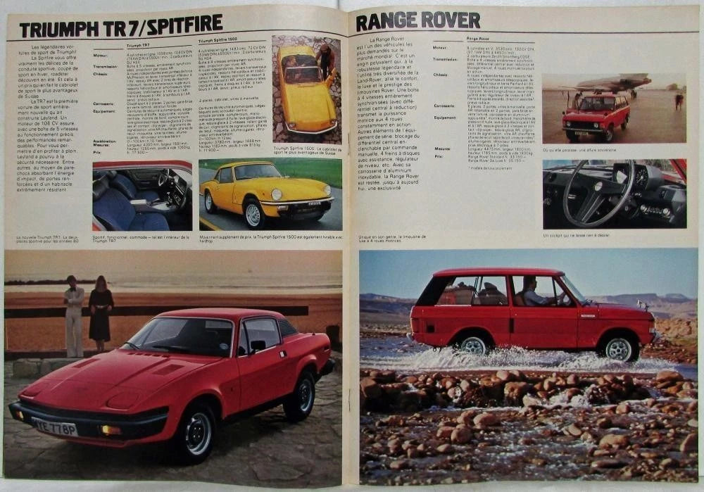 Sales Brochure for British Leyland Cars (1977) - French Text