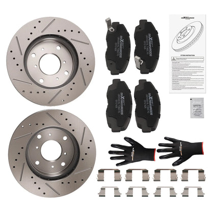 Set of 4 Front Brake Rotors and Pads for Honda Accord (1998–2002) S31243 D465A