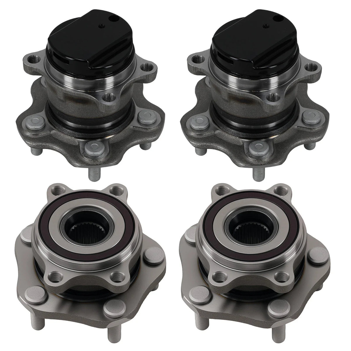 Set of 4 Wheel Hubs for Nissan Rogue (2015–2017) 512534 713357