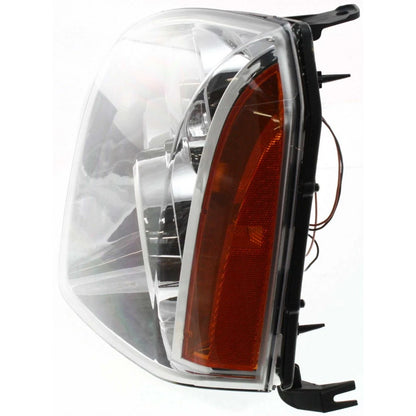 Headlight Assembly for GMC Yukon (2007–2014) - Driver Side, Chrome, LLX-GM2502265C-CL360A70, GM2502265