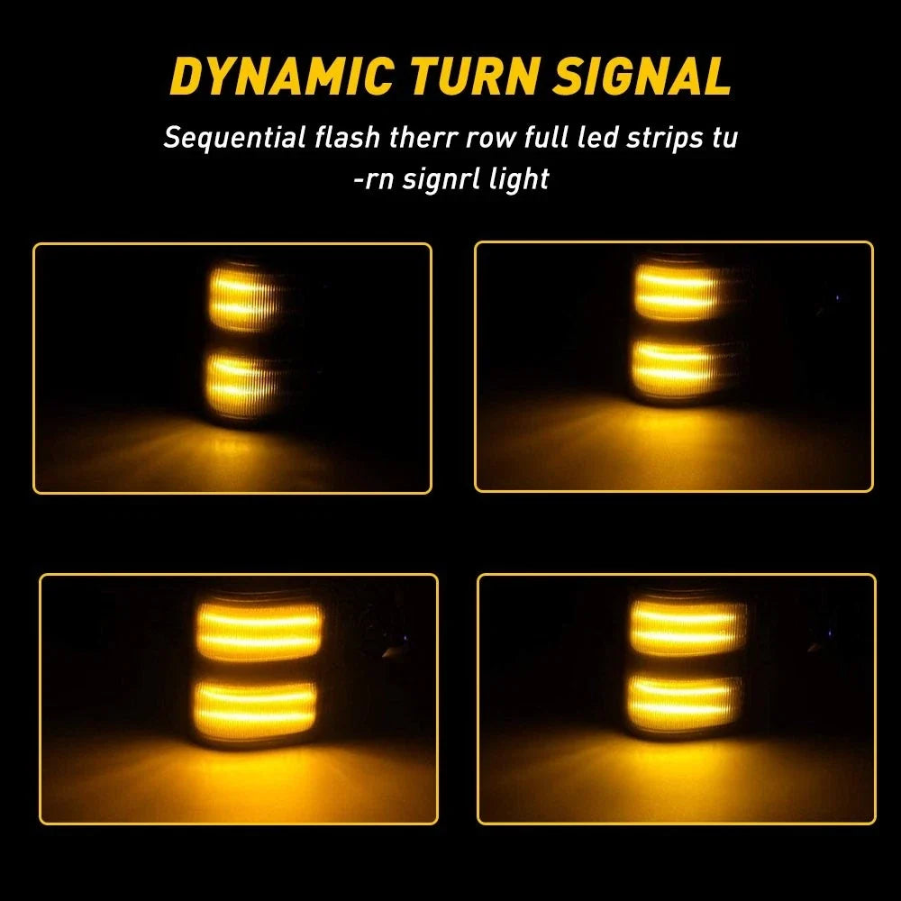 LED Switchback White/Amber Side Mirror Lights for Ford F250 F350 F550 (2008–2016)