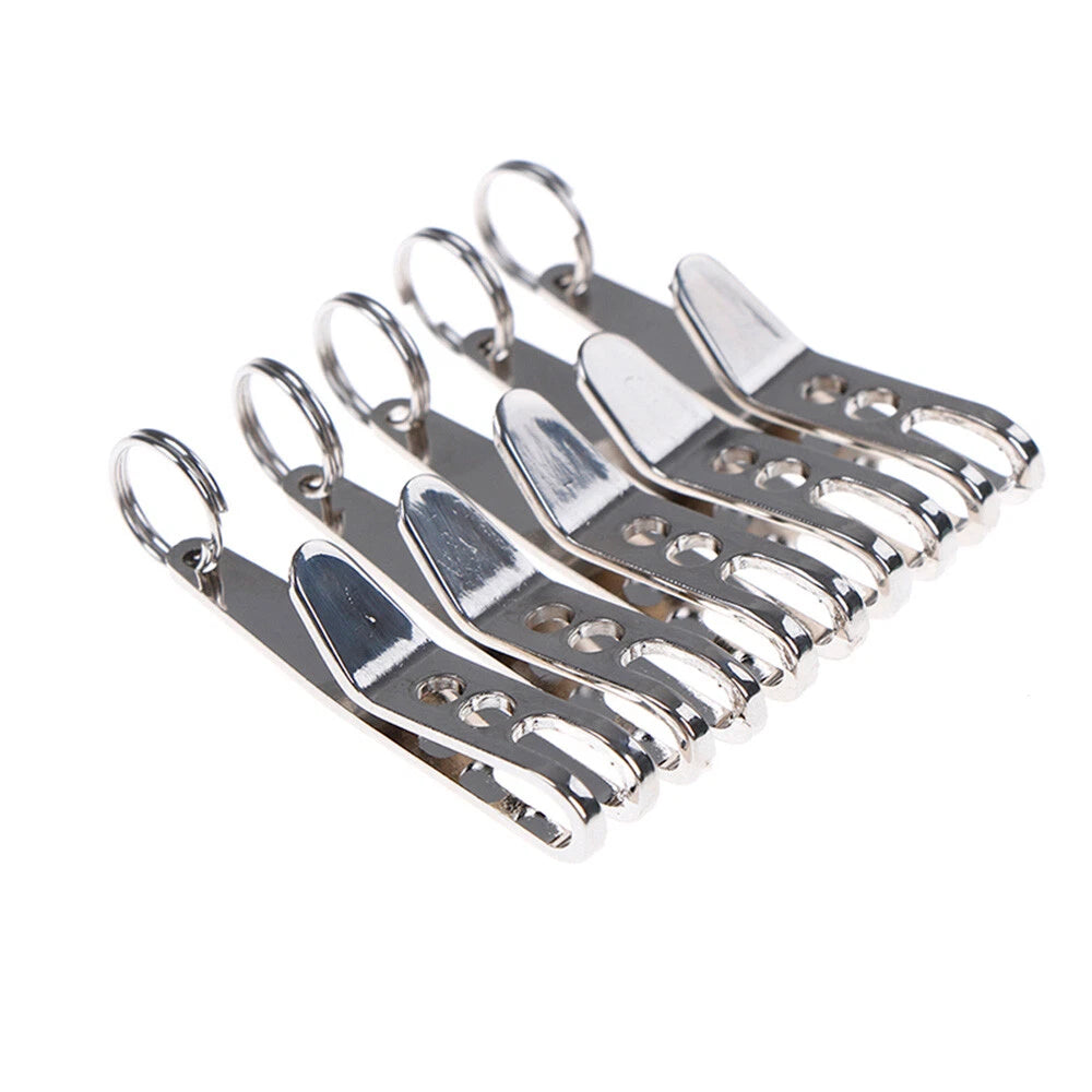 5pcs Mini EDC Gear Pocket Suspension Clip Hanger Tool Key Ring Keychain