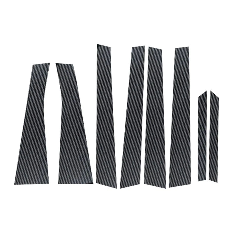 8pcs Carbon Fiber Exterior Pillar Post Stickers for Toyota Wish (2009–2017)
