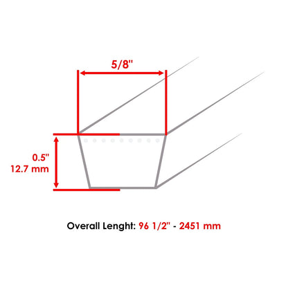 Aramid Drive Belt for Land Pride AFM3011 AFM4011 AFM40133 AFM4211 (816-142C, AB734 - AA)