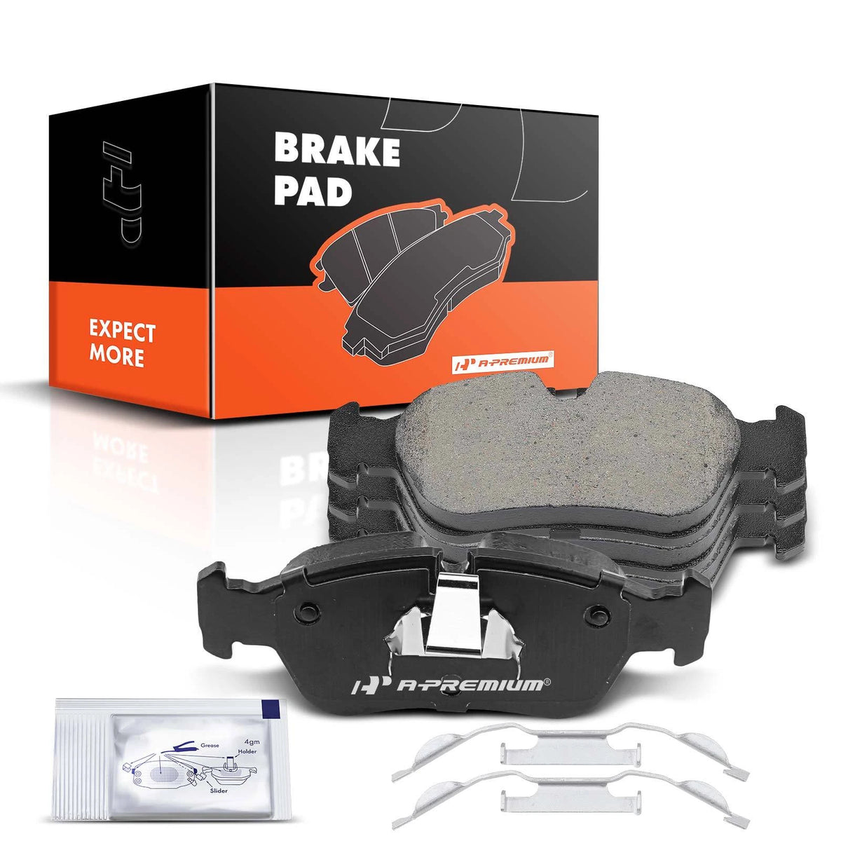 Set of 4 Front Ceramic Brake Pads for BMW 320i 2001–2005 (P-781, P781)