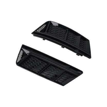 Set of 2 Front Fog Light Lower Bumper Grille Covers for Audi A4 B9 (2016–2018)