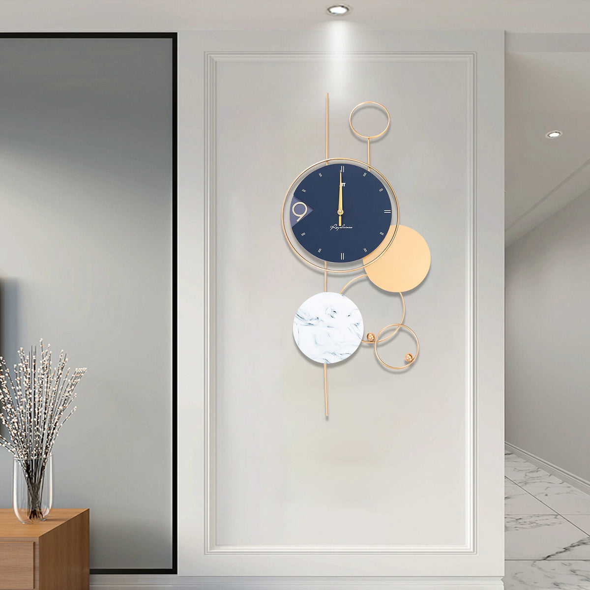 Modern Wall Clock with Sweeping Seconds Movement