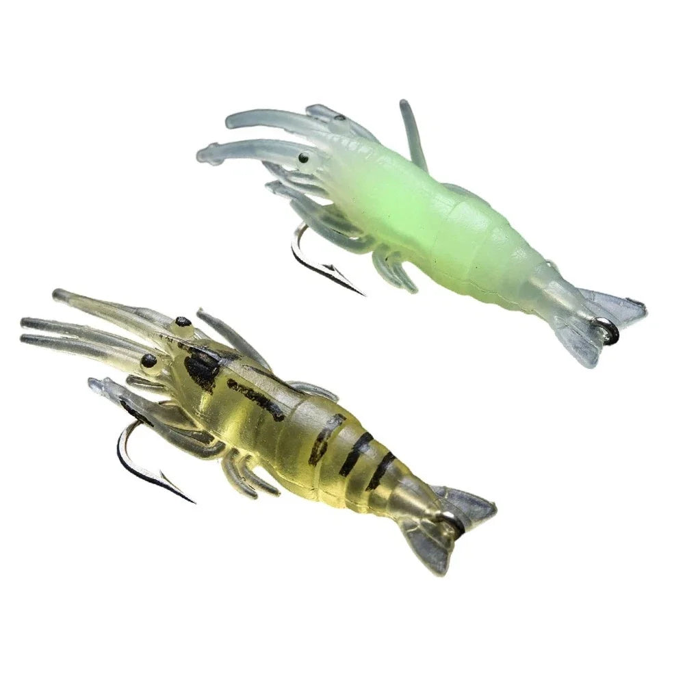 Soft Flexible PVC Shrimp Fishing Bait for Night Fishing