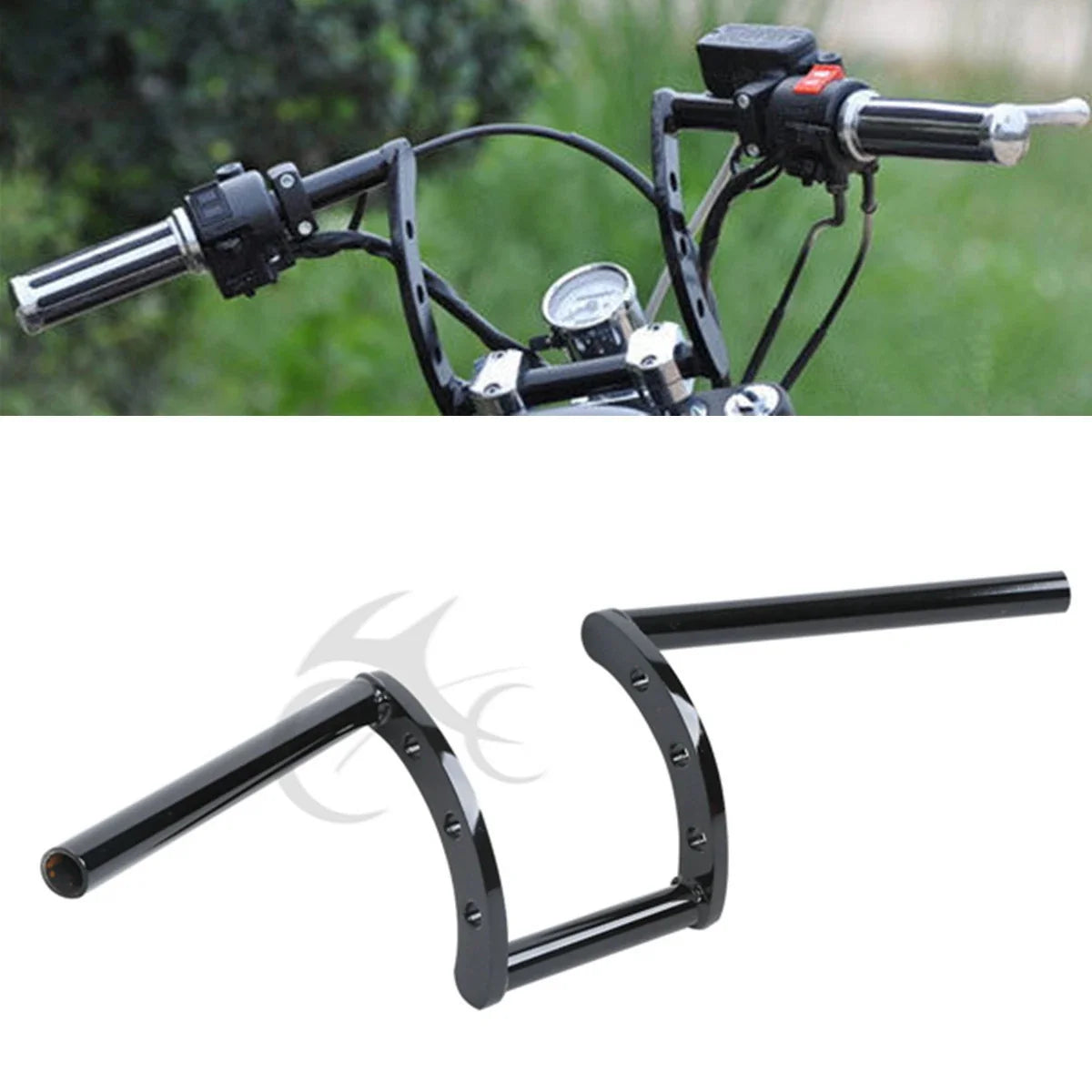 1" Handlebars for Honda Yamaha Suzuki Kawasaki Bobber Chopper