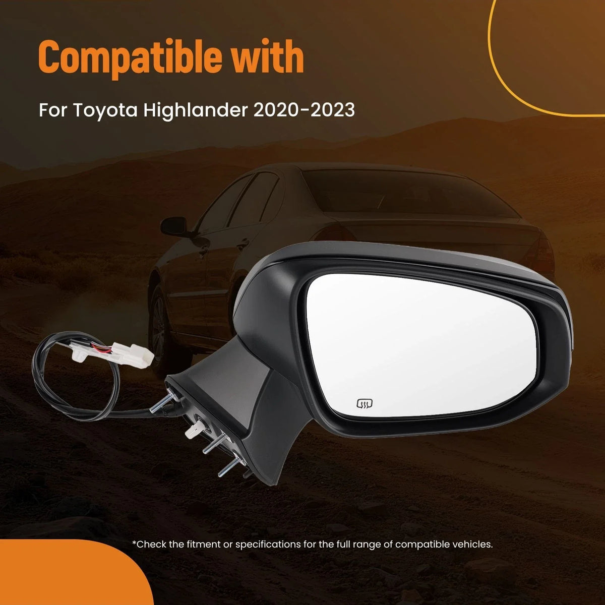 Heated Side Mirror for Toyota Highlander 2.4L Turbo (2020–2023) 879100E370