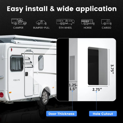 RV Door Lock with Paddle Deadbolt for Travel Trailers (2010–2023)