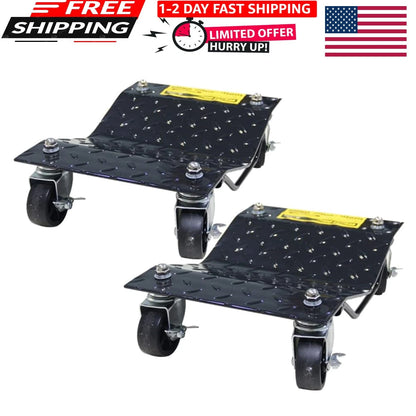 Set of 2 Heavy Duty Wheel Dolly Vehicle Skates for Tire Stakes (Details In Description)