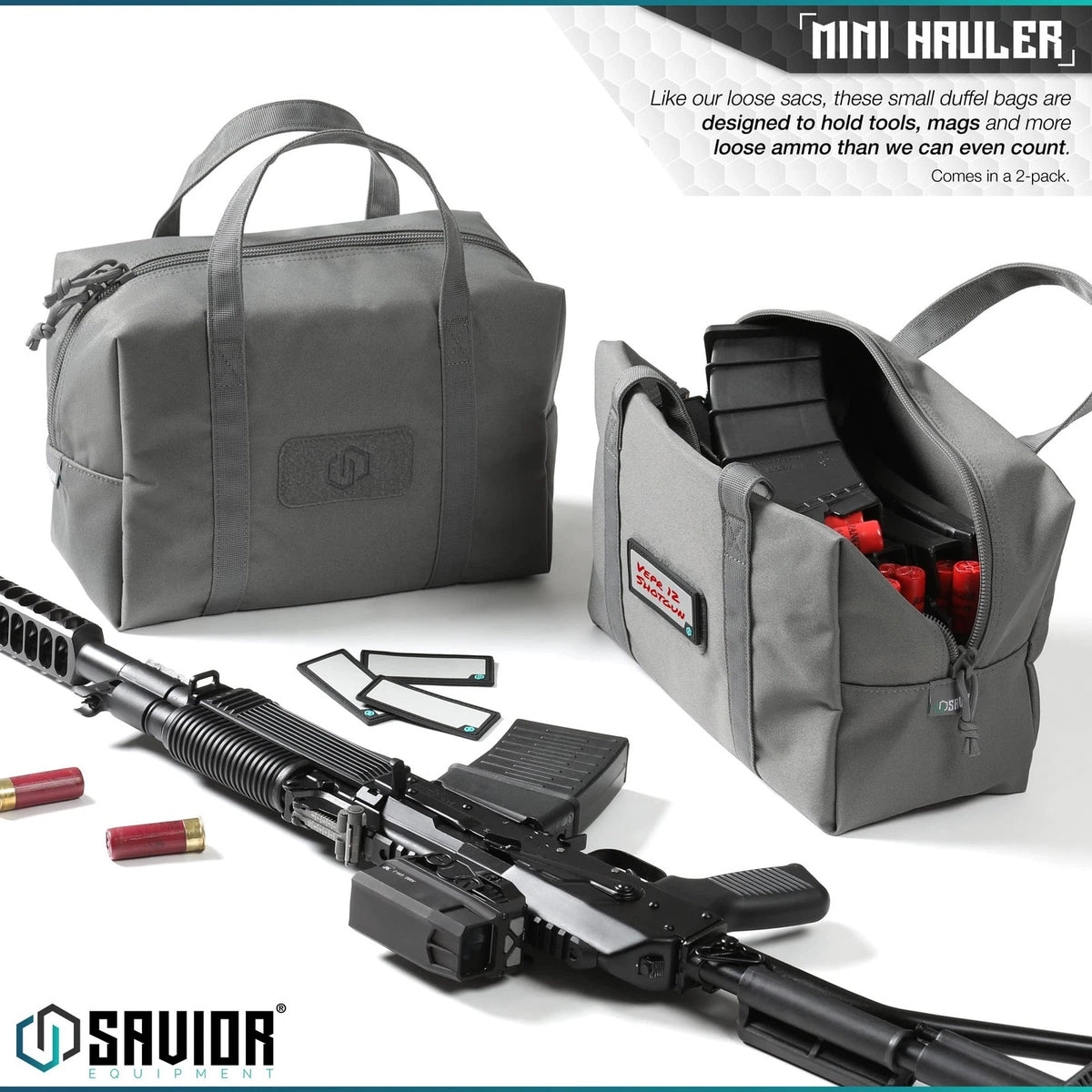 2X Tactical Ammo Duffle Bag for Firearm (SW Gray)