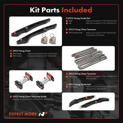 12X Timing Chain Kit for Ford Mustang F-150 (2015–2017) V8 5.0L