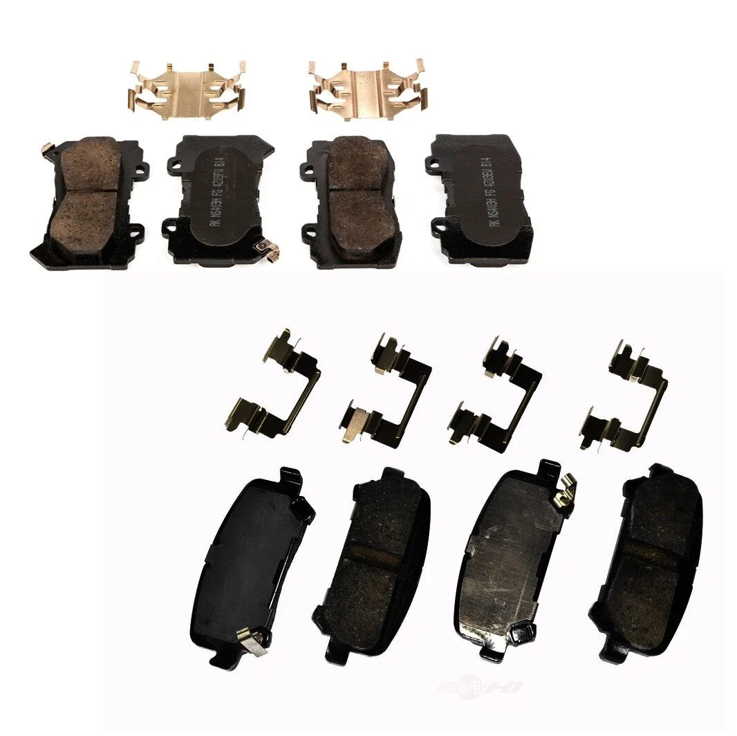 Set of 4 Front & Rear Brake Pads for Chevy Colorado Canyon (2015–2023)
