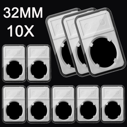 Set of 10 Coin Slab Holders Display Storage Box