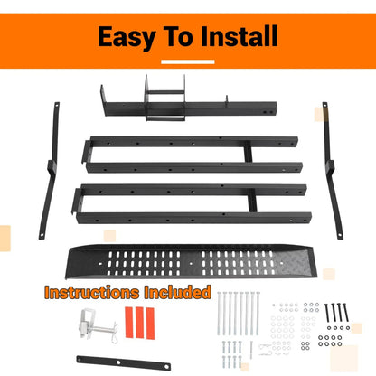 Motorcycle Carrier Hitch Mount Rack Ramp for Scooter Dirt Bike (500 lbs)