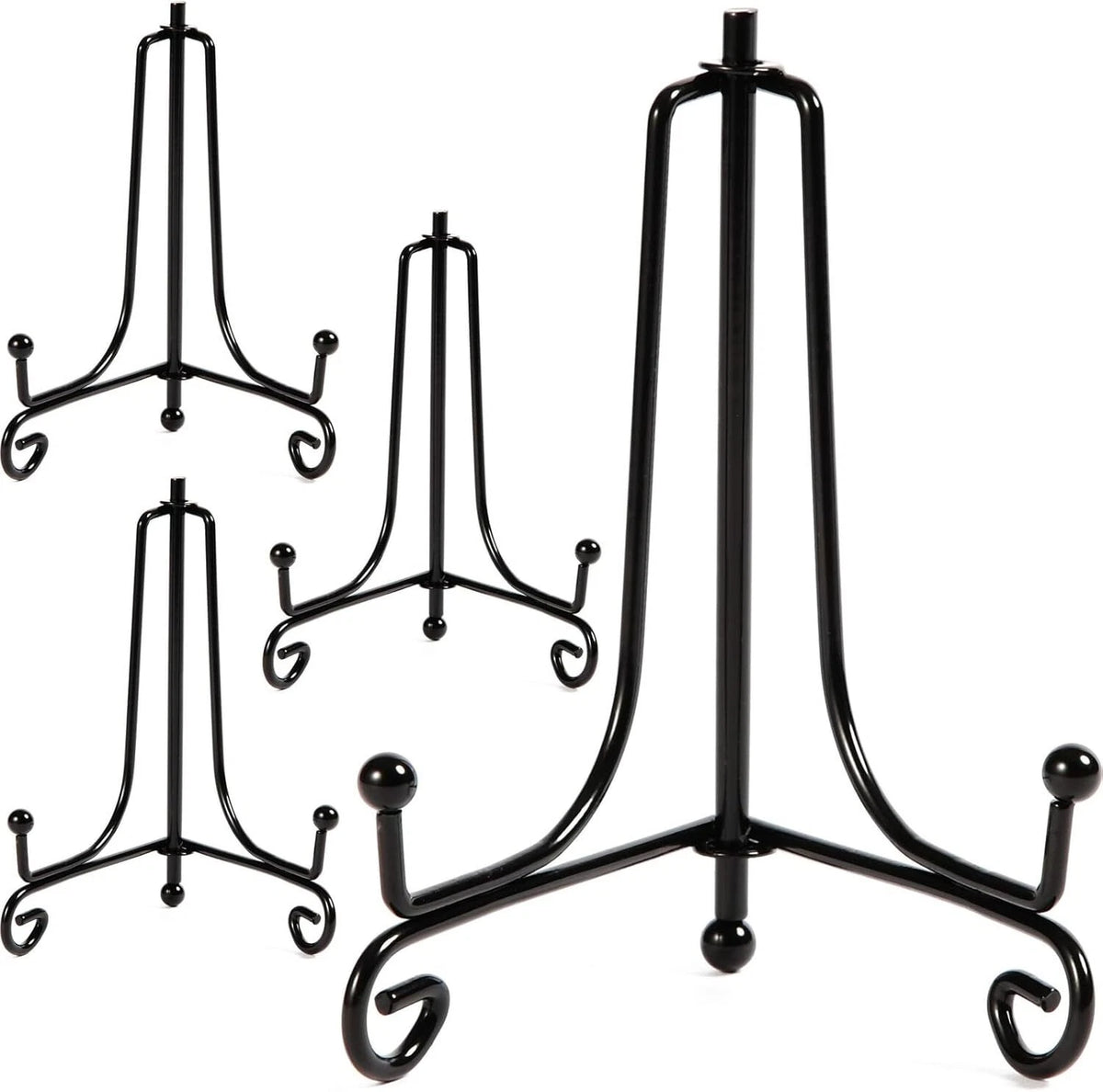 Set of 4 Metal Easel Plate Holders for Picture Frames 5 Inch