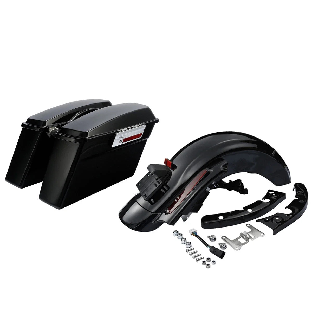 Hard Saddlebags Rear Fender System for Harley Road Electra Glide (2009–2013)
