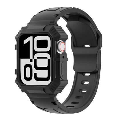 Rugged Silicone Sport Band for Apple Watch 38/40/41/42mm (No Year) - Black