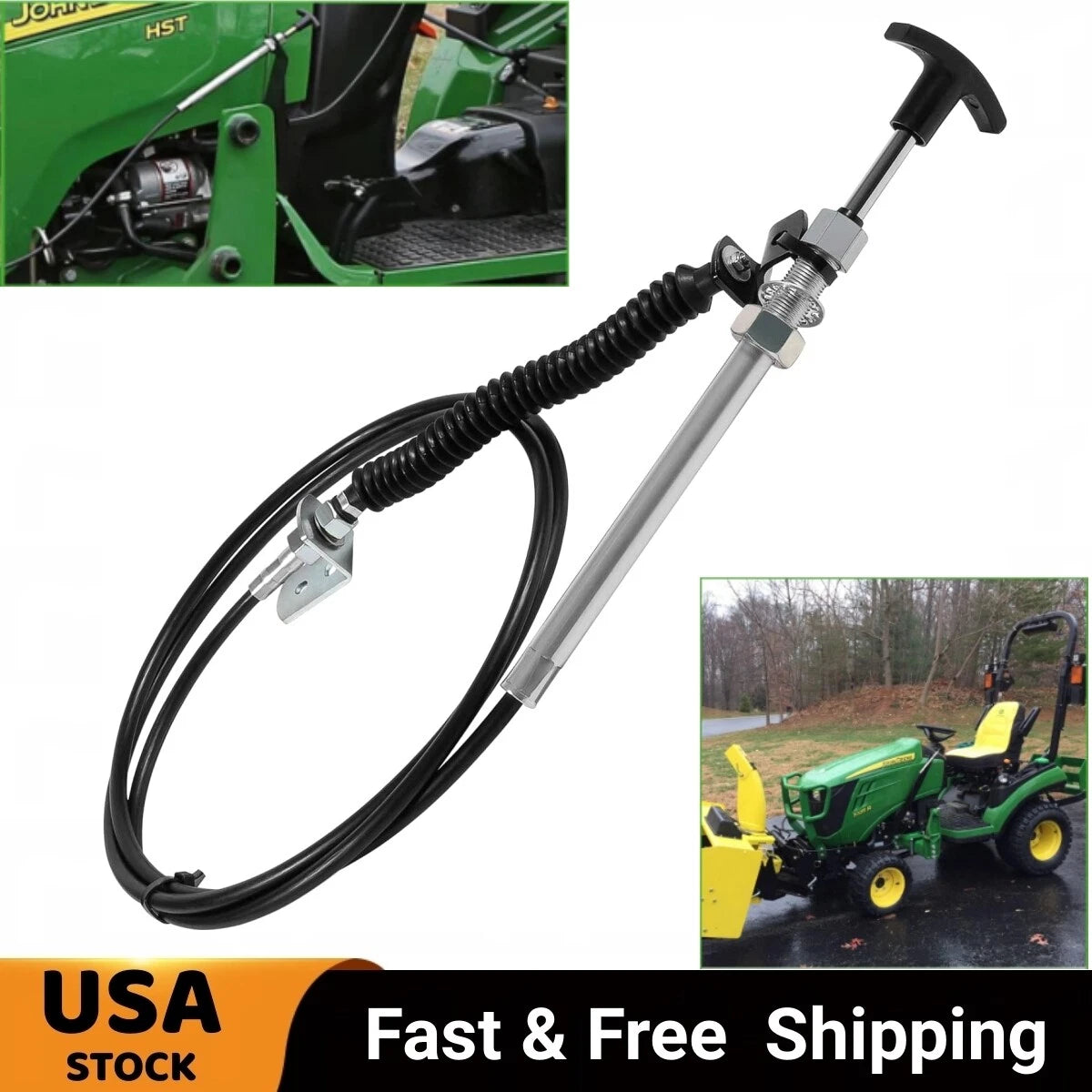 AM132704 Snowblower Remote Push Pull Control Cable for John Deere 335 X565 X720
