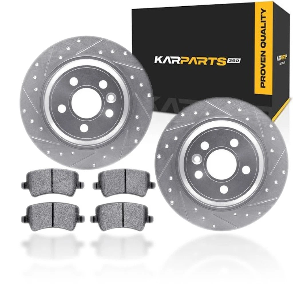 Rotor Set with Ceramic Brake Pads for Volvo S80 (2008–2016) ALX-PAU-DF-7612-27039-CLA1