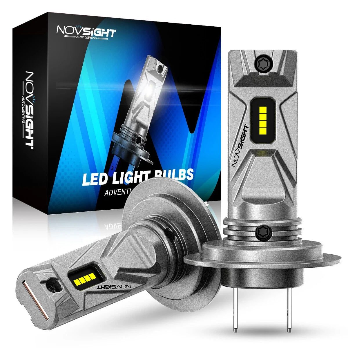 2X H7 LED Headlight Bulbs Kit for NOVSIGHT (16000LM, 6500K)