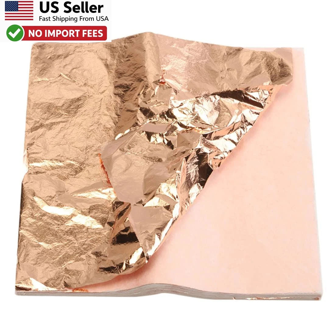 100 Sheets Imitation Gold Leaf 5.5" x 5.5" for Art Crafts (No Part Numbers)