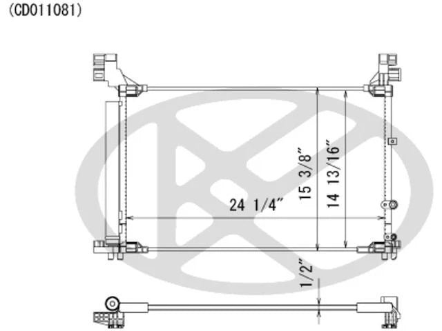 A/C Condenser for Lexus GS200t (2016–2017) 73979VDDG
