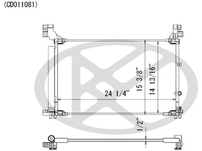 A/C Condenser for Lexus GS200t (2016–2017) 73979VDDG
