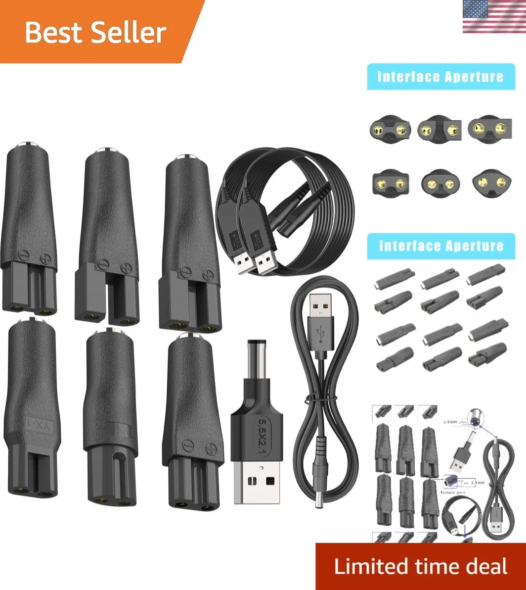 10X 5V USB Charger Set for Hair Clippers & Beauty Devices