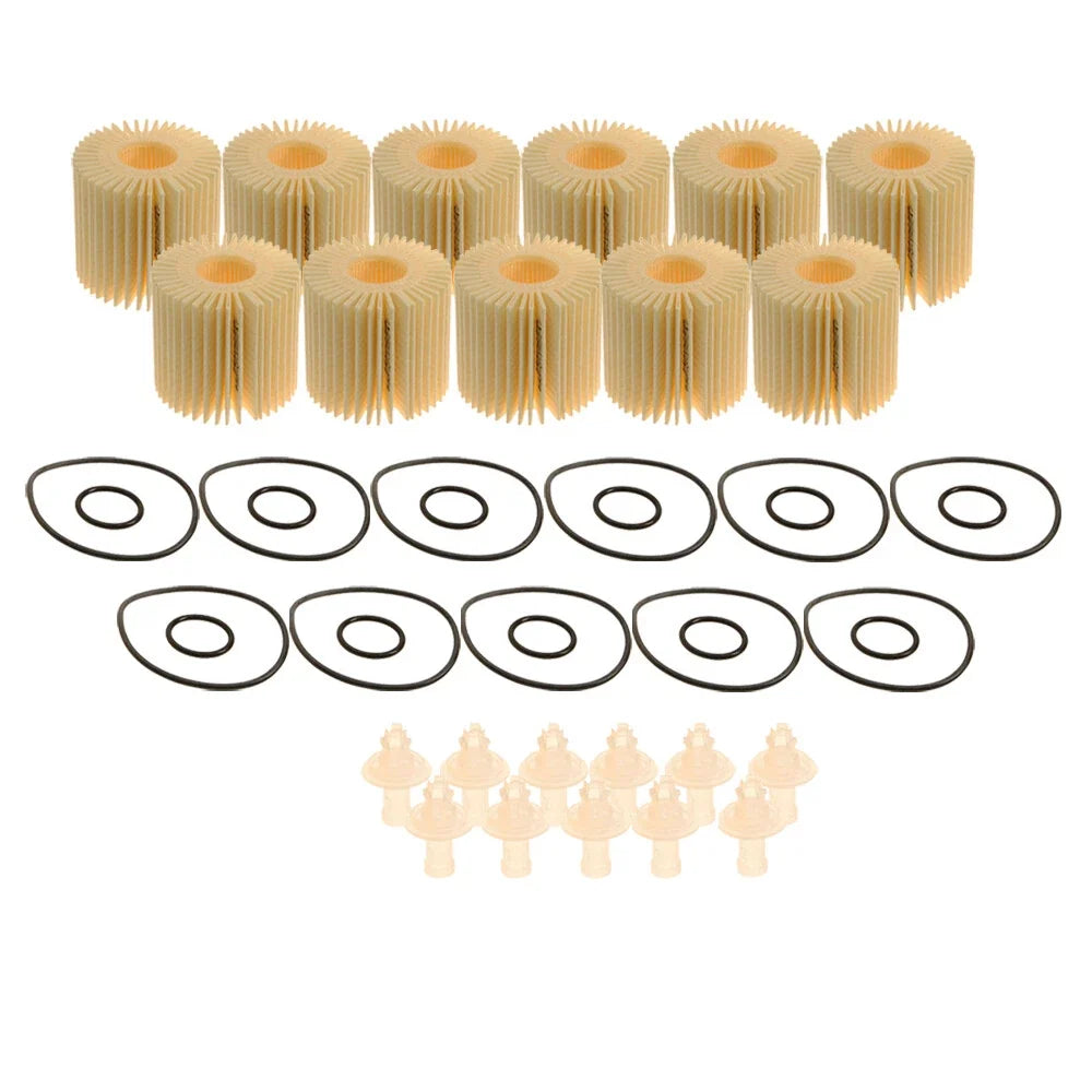 Set of 11 Oil Filter Element Drain Plug & Gasket for Toyota Scion Lexus